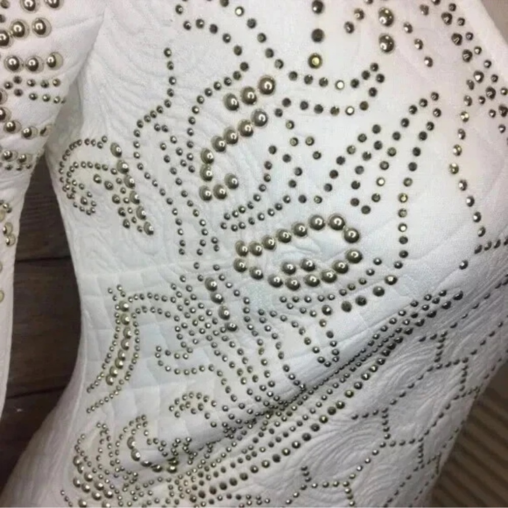 Venus white gold studded cocktail dress - Picture 8 of 8